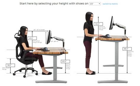 辦公桌太高|Desk Height Calculator 工作桌和站立式辦公桌建議高。